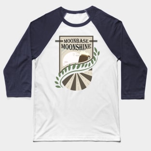 Moonbase Moonshine Vintage Beer Label Baseball T-Shirt